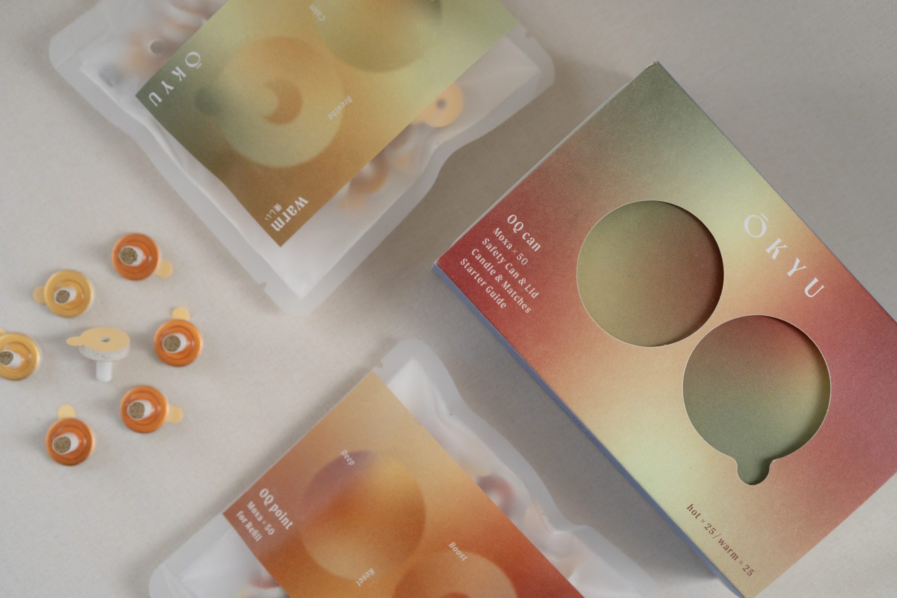 OQ can とOQ point warm / hot のパッケージ